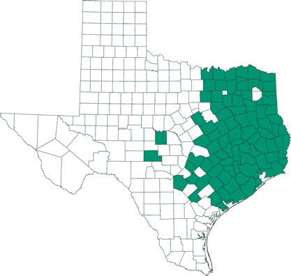 Distribution of the Eastern Box Turtle (Terrapene carolina)