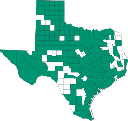 Distribution of the Ornate Box Turtle (Terrapene ornata)